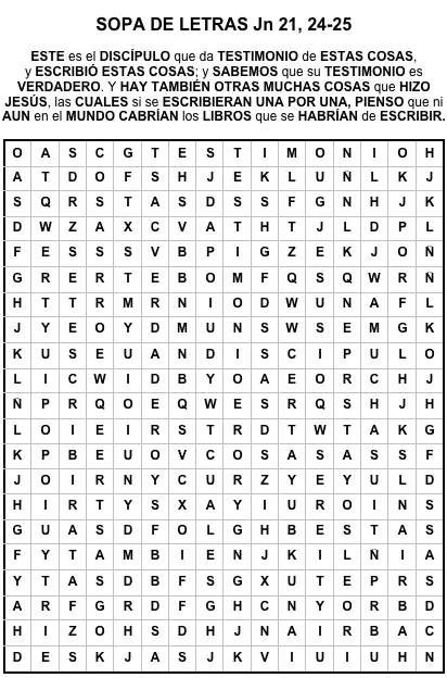 SOPA DE LETRAS 21, 24-25