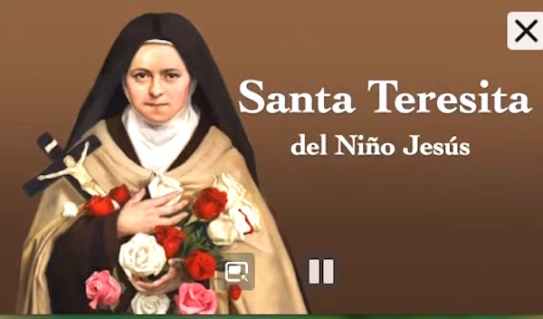 SANTA TERESITA DEL NIÑO JESÚS - Sopa de letras del 1 de  octubre