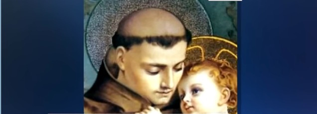 SAN ANTONIO DE PADUA – SOPA DE LETRAS representado con el Niño Jesús en brazos