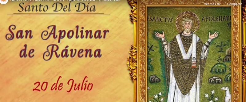SAN APOLINAR alumno de Pedro y nombrado por él obispo de Rávena