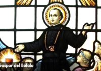vidriera del santo