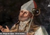 el santo con mitra de obispo
