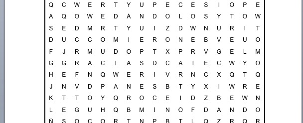 PASATIEMPOS RELIGIOSOS - SOPA DE LETRAS de los panes y los peces