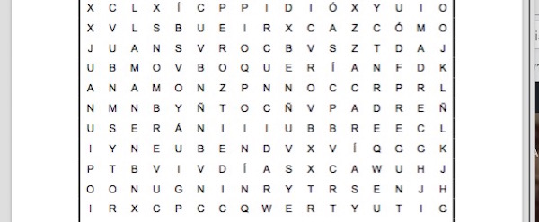 PASATIEMPOS RELIGIOSOS - SOPA DE LETRAS del  nombre del niño