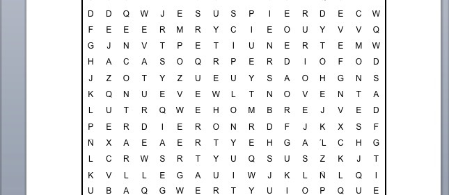 PASATIEMPOS RELIGIOSOS - SOPA DE LETRAS FÁCIL del Buen Pastor