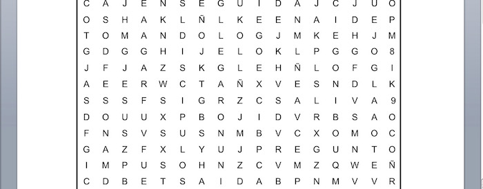 PASATIEMPOS RELIGIOSOS - SOPA DE LETRAS de  Jesús y el ciego