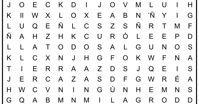 PASATIEMPOS RELIGIOSOS - SOPA DE LETRAS FÁCIL sobre el escándalo de Jesús