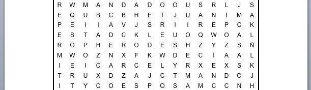 PASATIEMPOS RELIGIOSOS – SOPA DE LETRAS FÁCIL de Juan y Herodes