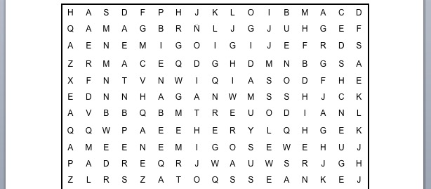 PASATIEMPOS RELIGIOSOS - SOPA DE LETRAS de lo que se dijo