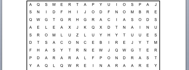 PASATIEMPOS RELIGIOSOS - SOPA DE LETRAS de la Anunciación