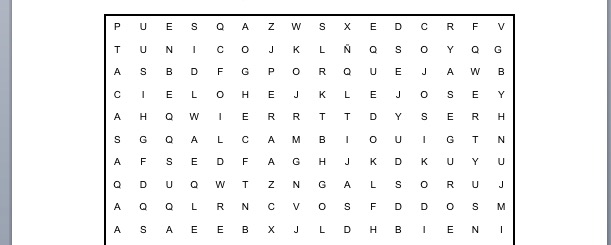 PASATIEMPOS RELIGIOSOS – SOPA DE LETRAS del publicano