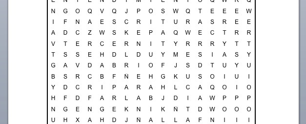 PASATIEMPOS RELIGIOSOS - SOPA DE LETRAS FÁCIL de las Escrituras