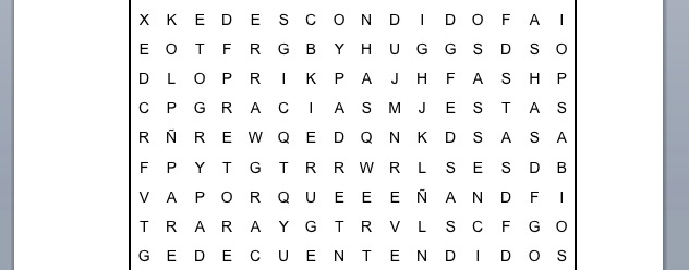 PASATIEMPOS RELIGIOSOS - SOPA DE LETRAS FÁCIL de los sencillos