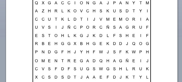 PASATIEMPOS RELIGIOSOS - SOPA DE LETRAS FÁCIL del Cuerpo de Cristo