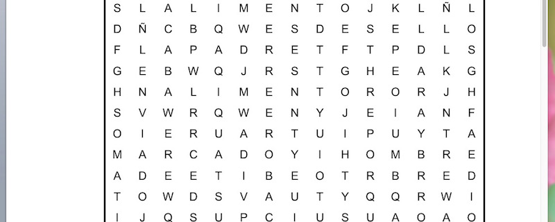 PASATIEMPOS RELIGIOSOS - SOPA DE LETRAS de las obras de Dios