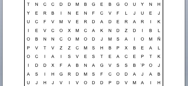 PASATIEMPOS RELGIOSO - SOPA DE LETRAS de la verdadera comida