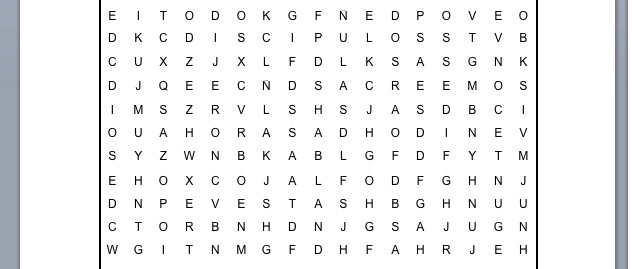 PASATIEMPOS RELIGIOSOS - SOPA DE LETRAS de la fe