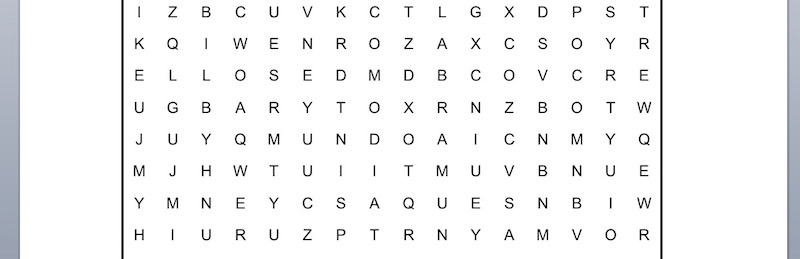 PASATIEMPOS RELIGIOSOS - SOPA DE LETRAS de la Palabra