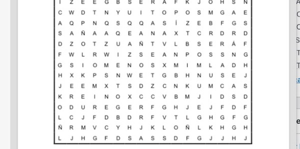 PASATIEMPOS RELIGIOSOS – SOPA DE LETRAS de la ofrenda