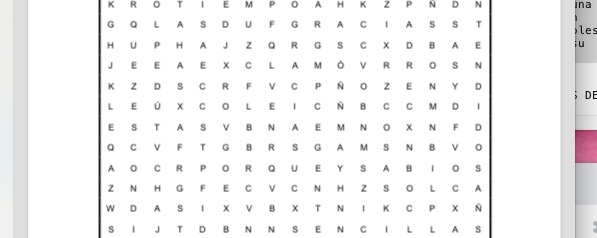 PASATIEMPOS RELIGIOSOS – SOPA DE LETRAS del agradecimiento