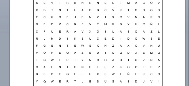 PASATIEMPOS RELIGIOSOS  – SOPA DE LETRAS de los endemoniados