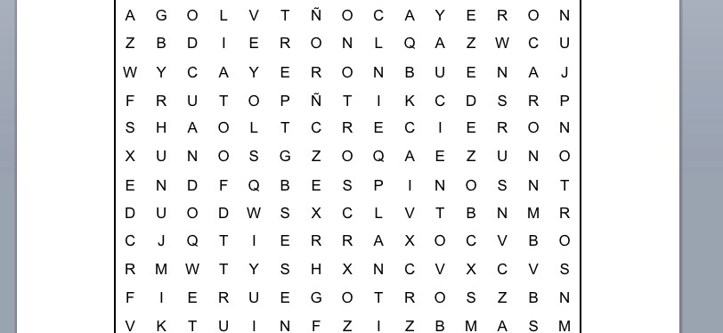 PASATIEMPOS RELIGIOSOS - SOPA DE LETRAS FÁCIL de los granos de trigo