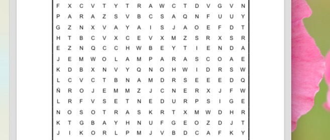 PASATIEMPOS RELIGIOSOS - SOPA DE LETRAS de las necias y las sensatas