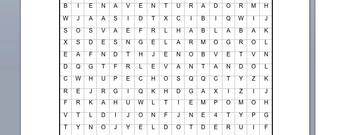 PASATIEMPOS RELIGIOSOS - SOPA DE LETRAS FÁCIL de los bienaventurados