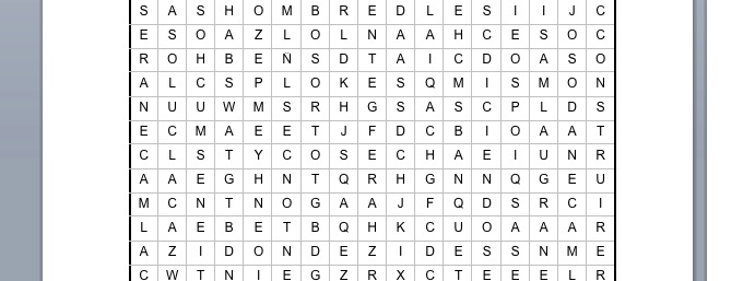 PASATIEMPOS RELIGIOSOS- SOPA DE LETRAS del hombre rico