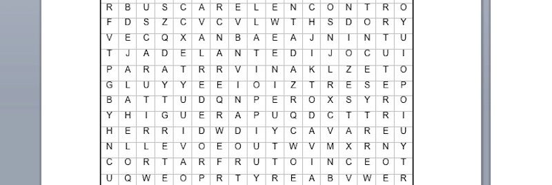 PASATIEMPOS RELIGIOSOS - SOPA DE LETRAS del viñador