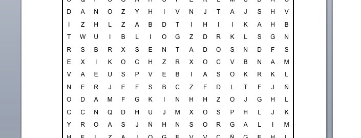 PASATIEMPOS RELIGIOSOS - SOPA DE LETRAS de los "Ay de tí"