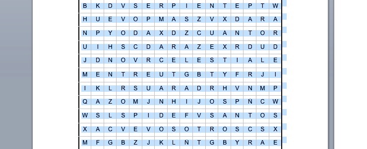 PASATIEMPOS RELIGIOSOS - SOPA DE LETRAS de padres e hijos