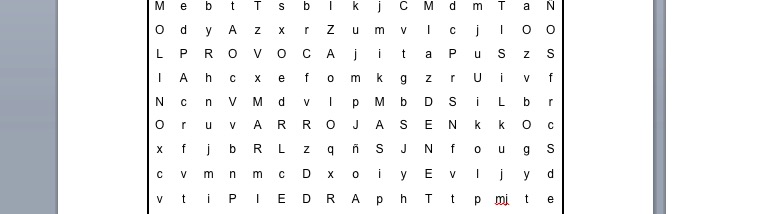 PASATIEMPOS RELIGIOSOS - SOPA DE LETRAS de los escándalos