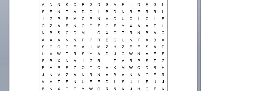 PASATIEMPOS RELIGIOSOS - SOPA DE LETRAS del ciego de Jericó