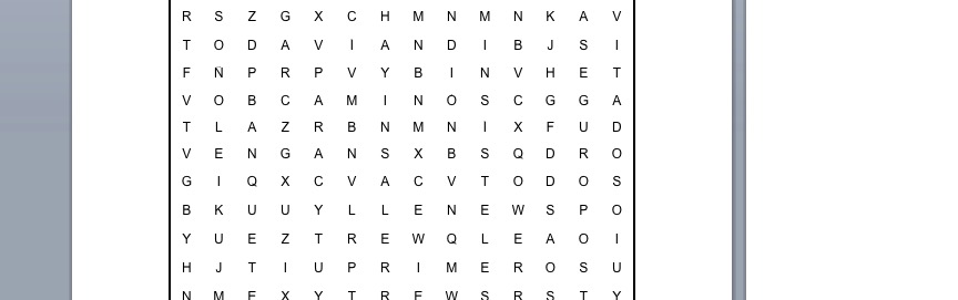PASATIEMPOS RELIGIOSOS - SOPA DE LETRAS FÁCIL del banquete