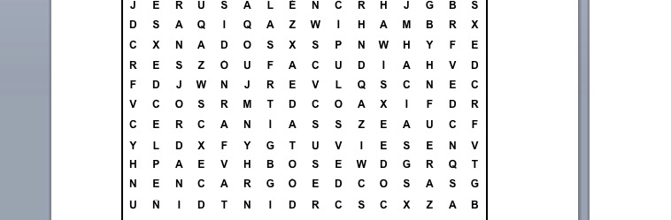 PASATIEMPOS RELIGIOSOS -  SOPA DE LETRAS FÁCIL del gentío