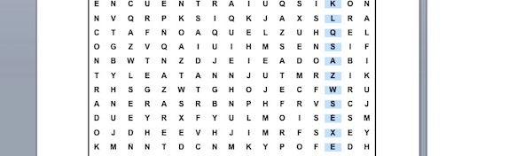 PASATIEMPOS RELIGIOSOS - SOPA DE LETRAS de Felipe