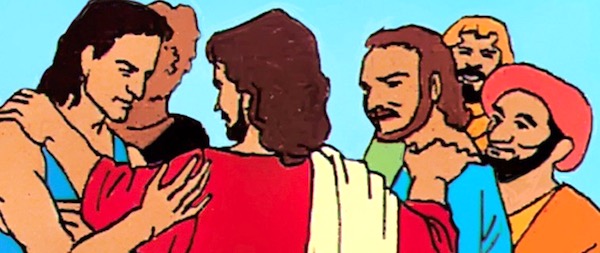 PASATIEMPOS RELIGIOSOS - SOPA DE  LETRAS FÁCIL de Jesús y Pedro